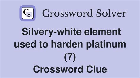silvery element crossword clue